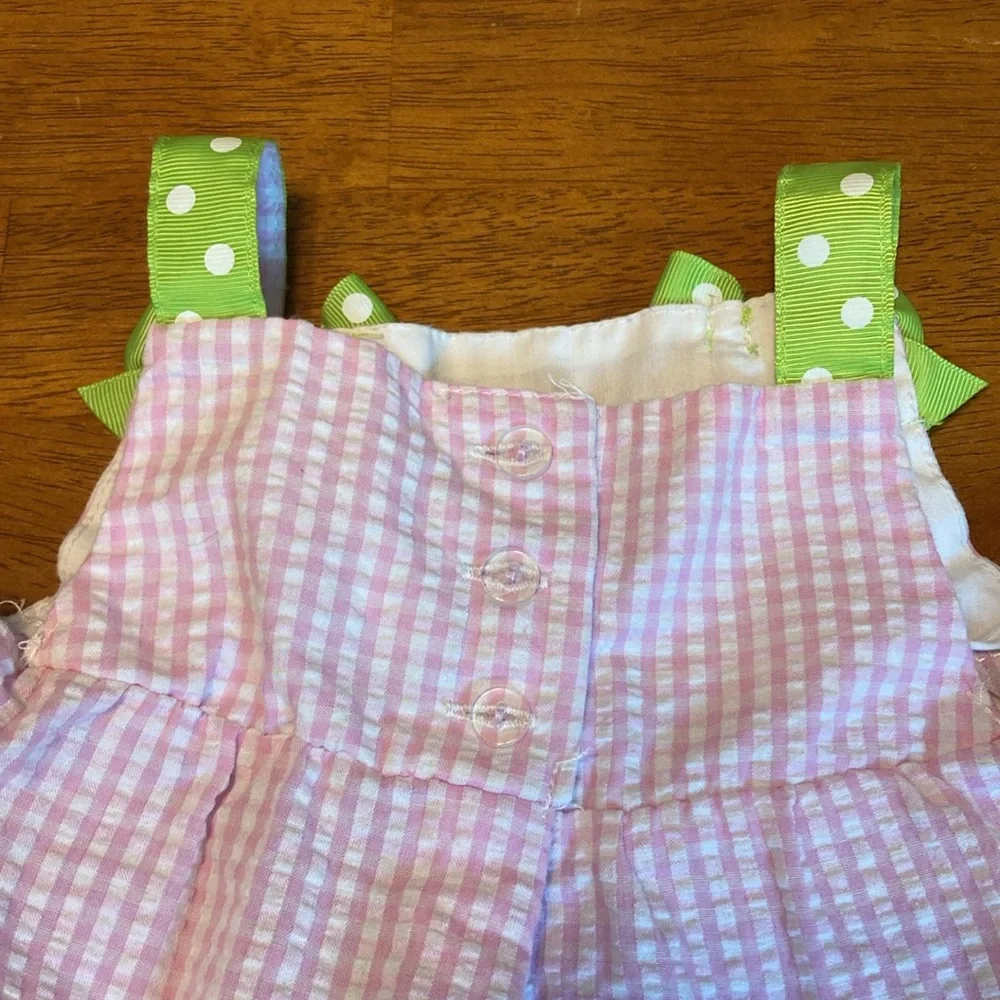 Emily Rose Girls Size 18 Month Pink Gingham Butterfly Bows Summer Sun Dress